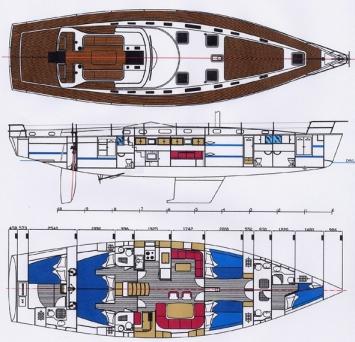 Yachtcharter Ocean Star 60.1 Grundriss 6 Cab