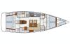 Yachtcharter Hanse 495 4+1 Kab 2+1 WC Grundriss