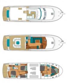 Yachtcharter Trader 585 Grundriss