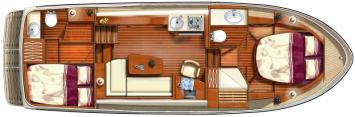 Yachtcharter GrandSturdy6033AC Grundriss 2 Cab 2 Wc