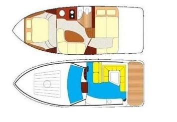 Yachtcharter Mira 34 Grundriss 2 Kab 1 WC