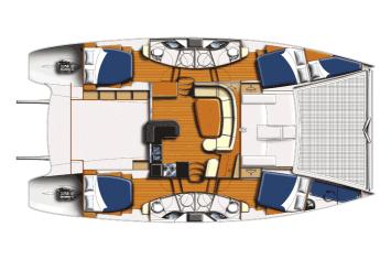 Yachtcharter Leopard 46 4 Kab Grundriss