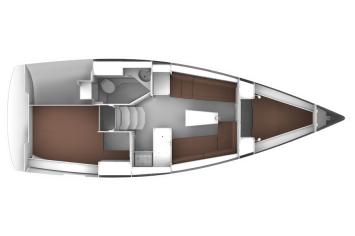 Yachtcharter Bavaria Cruiser 33 2cab layout