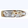 Yachtcharter Prestige 50 Grundriss 3+1 Cab 3 WC