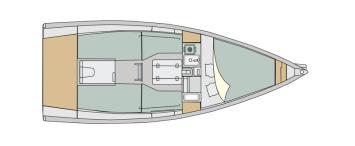 Yachtcharter Elan 210 Grundriss
