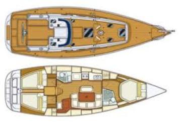 Yachtcharter Grand Soleil 40 3Cab_2WC Grundriss