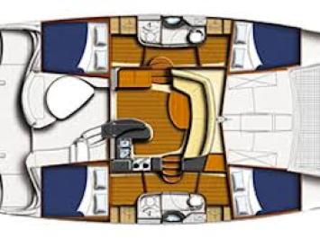 Yachtcharter Leopard 4 4Cab,Grundriss