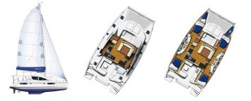 Yachtcharter Leopard 48 cab 6 Layout