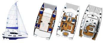 Yachtcharter leopard 58 6cab layout