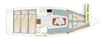 Yachtcharter Odin 820,1Cab, Grundriss