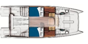 Yachtcharter Moorings372PC 2Cab:2WC  Grundriss