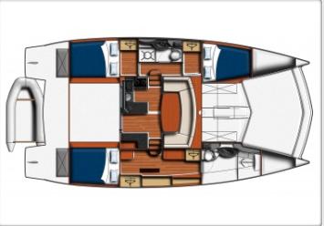Yachtcharter moorings 393 pc 3Kab Grundriss