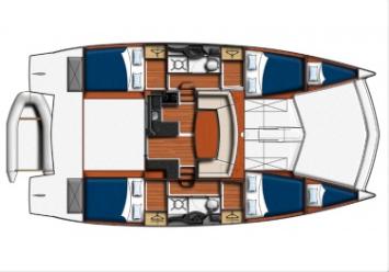 Yachtcharter moorings 394 pc 4Kab Grundriss