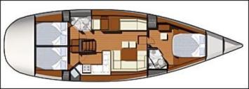 Yachtcharter Sun Odyssey 50 DS Cab 3 Layout