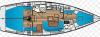 Yachtcharter Bavaria 40 cruiser 3cab layout