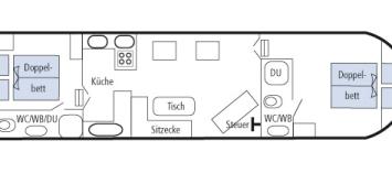 Yachtcharter EuroClassic 139GC 2Cab:2WC Grundriss