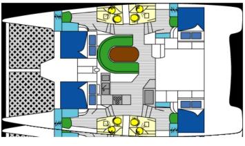 Yachtcharter leopard 4700 layout 163