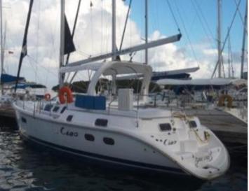 Yachtcharter Hunter 420 (2Cab:2WC) Seite:Heck