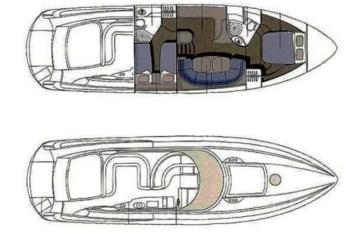 Yachtcharter Sunseeker Camarque 50 Grundriss