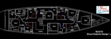 Yachtcharter Bruce Roberts Design 72 (5+2Cab:5+2WC) Grundriss