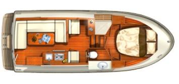 Yachtcharter Linssen GS 25.9  1Cab:1WC Grundriss