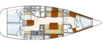 Yachtcharter Hanse 400e (3Cab:2WC) Grundriss