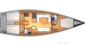 Yachtcharter Dufour 45e (3Cab:2WC) Grundriss
