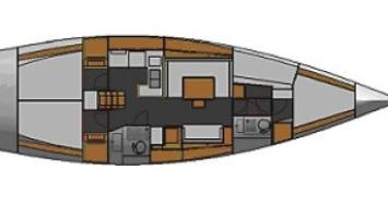 Yachtcharter Salona 44 HPC (4Cab:2WC) Grundriss
