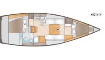 Yachtcharter Salona 33 (2 Cab:1WC) Grundriss