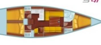 Yachtcharter Salona 41 HPR (3cab:1WC) Grundriss