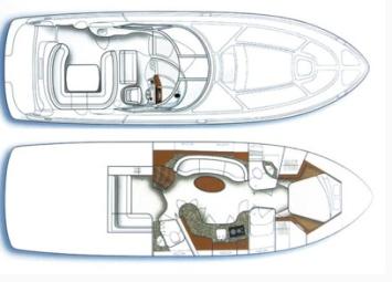 Yachtcharter Sea Ray 455 2cab:2WC Grundriss