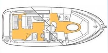 Yachtcharter Maxum 2400 SE Grundriss