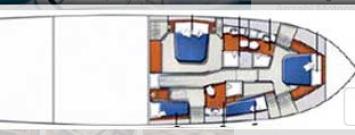 Yachtcharter Bertram 60 (3+1cab:3+1WC) Grundriss