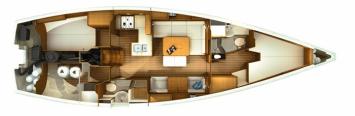 Yachtcharter XC 42 Grundriss