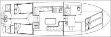 Yachtcharter Simmerskip 1200 AK*cruise hybr (3Cab/3WC) Grundriss