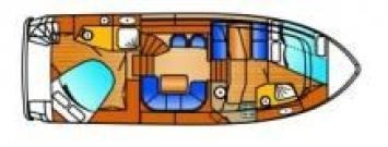 Yachtcharter De Drait 38 Advantage (2Cab/2WC) Grundriss
