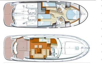 Yachtcharter Prestige 42 Fly 3Cab:2WC Grundriss