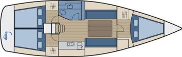 Yachtcharter Varianta 37 (3Cab/1WC) Grundriss