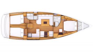 Yachtcharter Sun Odyssey 469 cab 3 Layout