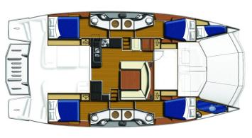 Yachtcharter Moorings 514PC (4+1Cab/4+1WC) Grundriss