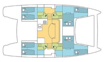 Yachtcharter  	Catana 47 Carbon Infusion (4+2Cab/4WC) Grundriss