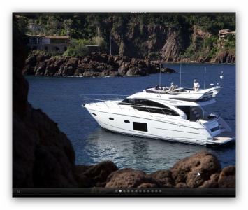 Yachtcharter Princess 52  Seite Heck  