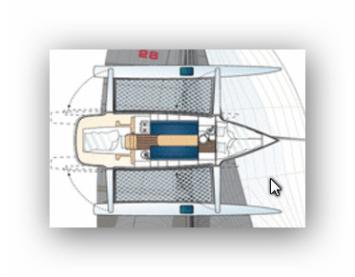 Yachtcharter  	Dragonfly 28 Sport (2Cab/1WC)  Grundriss