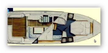 Yachtcharter Nimbus 33 Avanta Grundriss