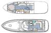 Yachtcharter Sea Ray 375 Sundancer (2Cab/1WC) Grundriss