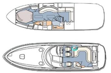 Yachtcharter Sea Ray 375 Sundancer (2Cab/1WC) Grundriss