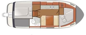 Yachtcharter Delphia Escape MC (2Cab/1WC) Grundriss