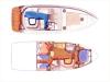 Yachtcharter Mira 40 Open (3Cab/2WC) Grundriss