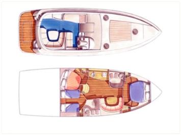 Yachtcharter Mira 40 Open (3Cab/2WC) Grundriss