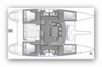 Yachtcharter voyage 440 4cab 4WC Grundriss